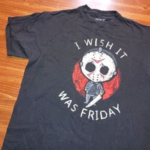 FRIDAY THE 13TH JASON CHIBI T-SHIRT - Large // Funny Horror Movie Tee Shirt